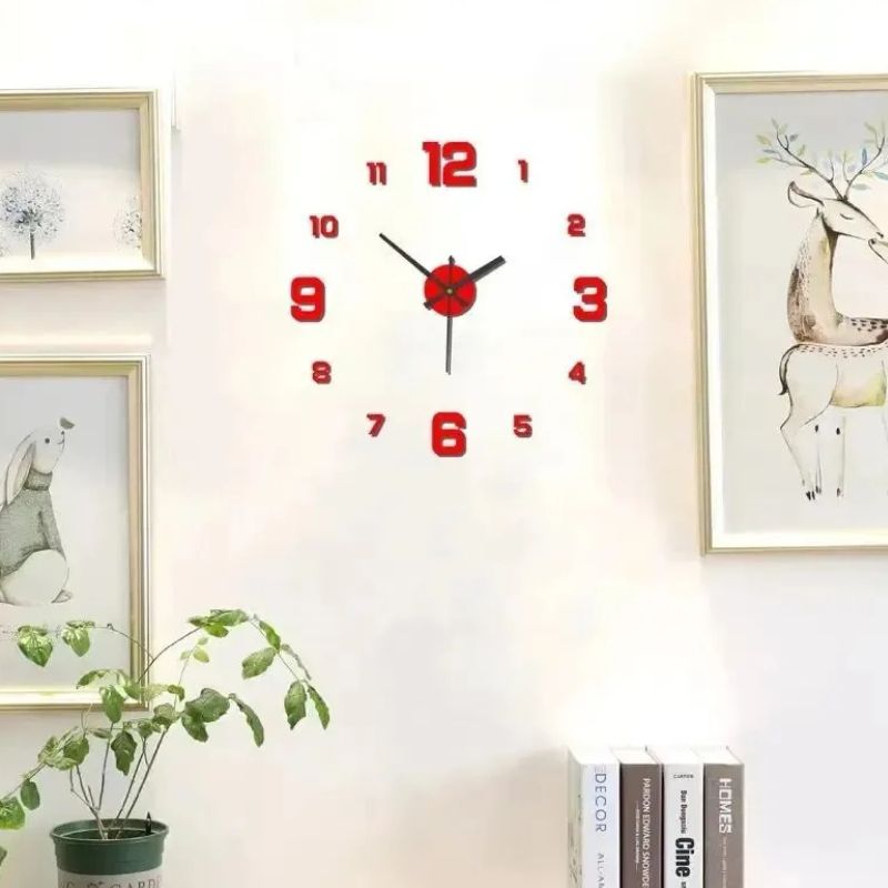 Grande Horloge Murale Autocollante Design