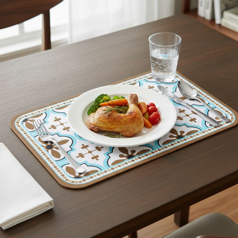 Set De Table Lavable Motif Géométrique