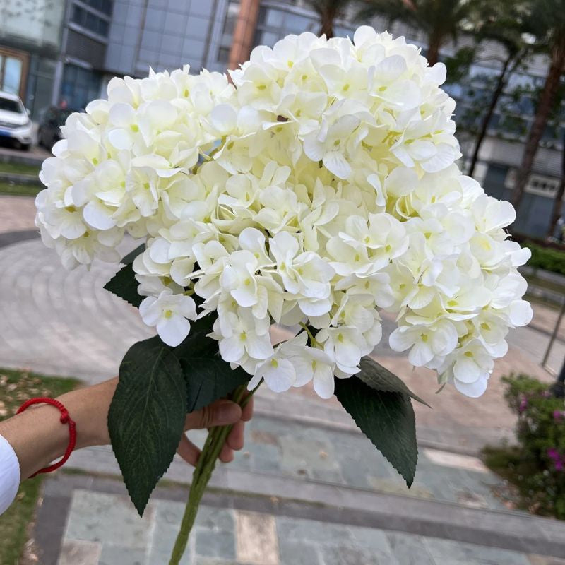 Fleur Artificielle Blanc Bouquet Hortensia