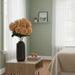 Fleur Artificielle Orange En Roses Ouvertes Avec Feuillage Mat
