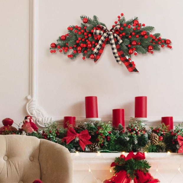Décorations de Noël Guirlande de Baies Rouges