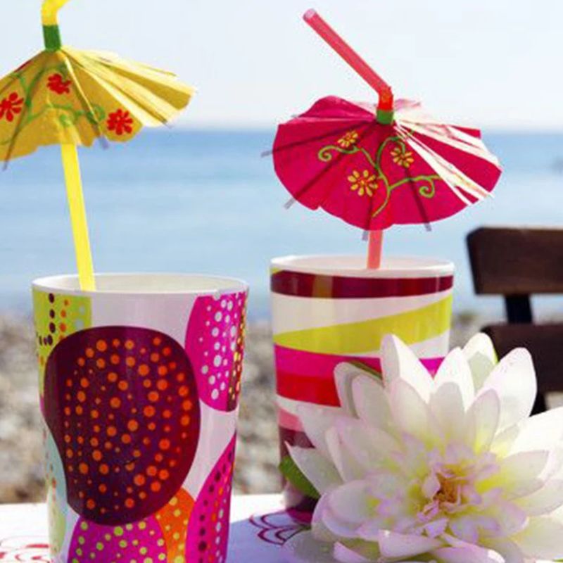 Décorations Été Pailles Parapluie 25 Pièces