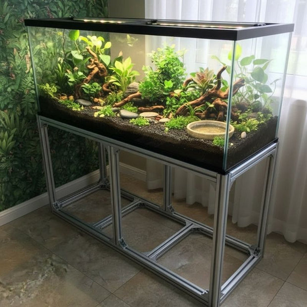 Support Terrarium Rectangulaire En Cadre Métallique Solide