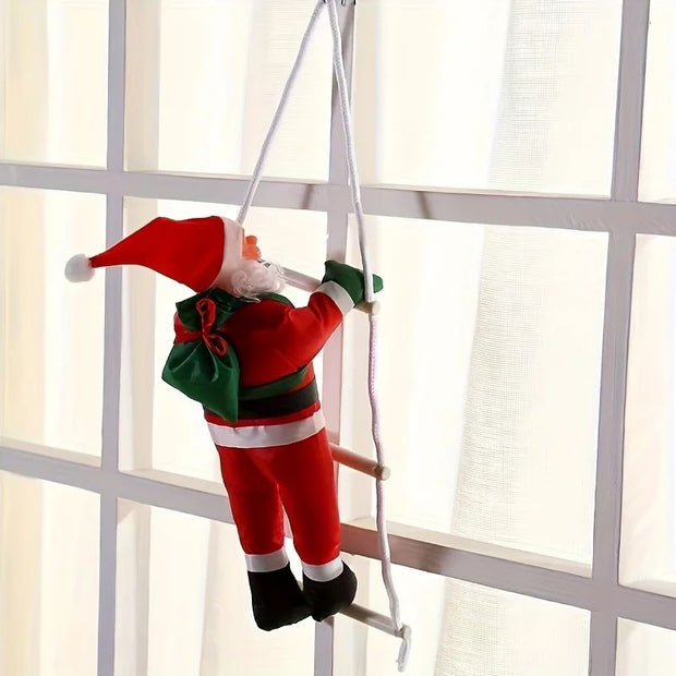 Décorations Père Noël Grimpant sur Échelle