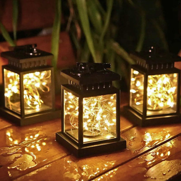 Lanternes Solaires Avec Guirlande Lumineuse LED