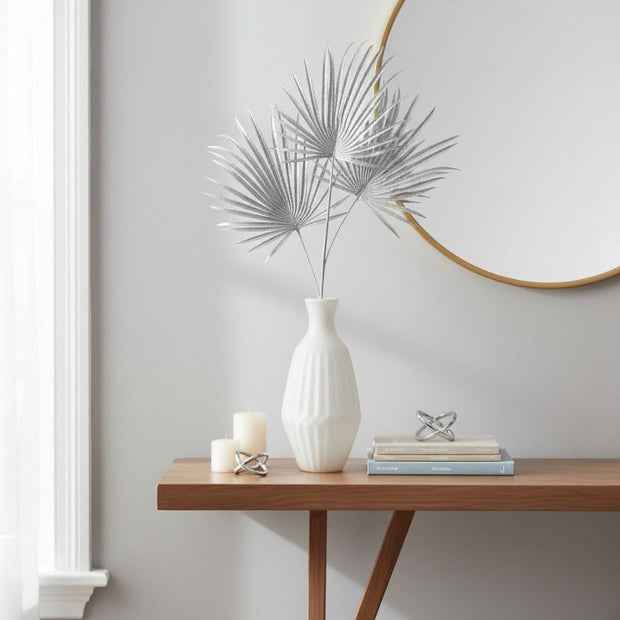 Fleur Artificielle Gris Avec Tiges Élégantes Scintillantes