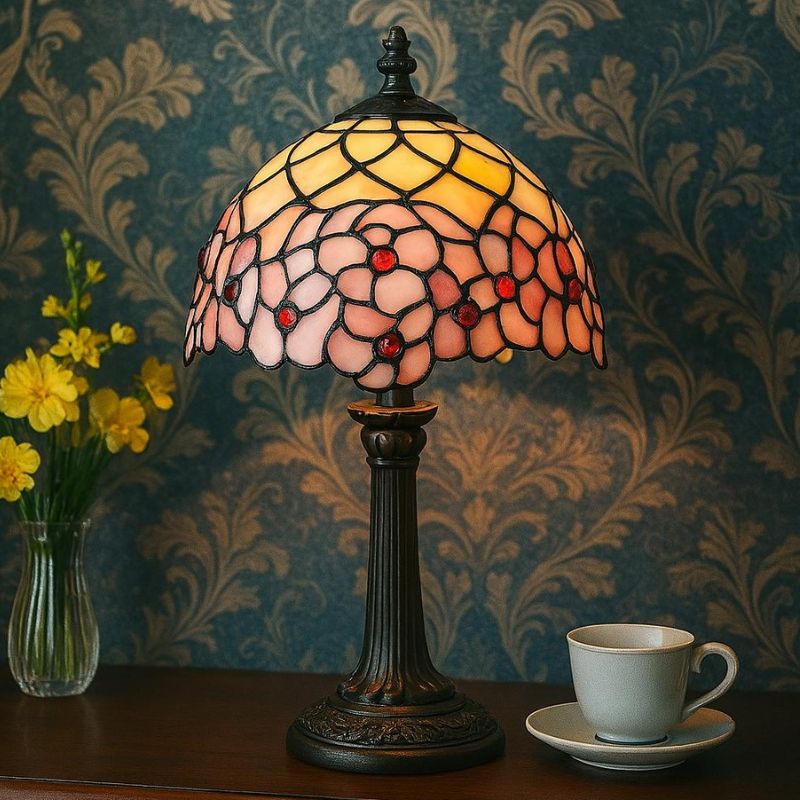 Lampe Champignon Gallé De Table Antique