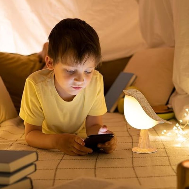 Oiseaux Lumineux LED En Bois Avec Design Moderne