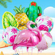 Décorations Été Kit de Ballons Hawaïens 7 Pièces