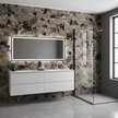 Panneau Mural Salle De Bain Design Raffiné Avec Texture Marbre
