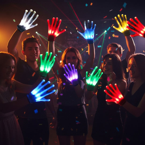 Gants Lumineux LED Avec Effet Clignotant
