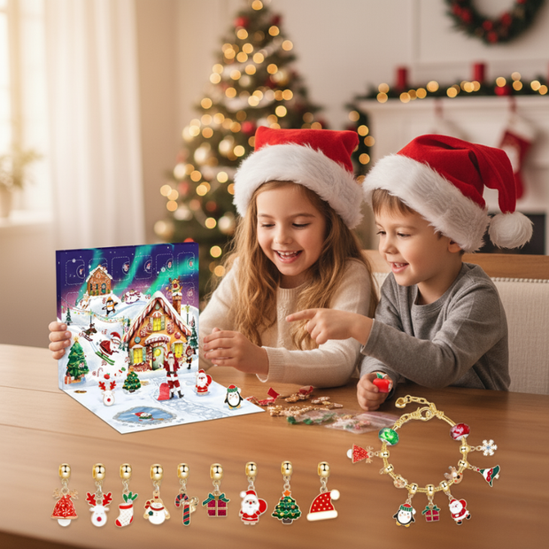 Calendrier De L’Avent Original 24 Pièces avec Accessoires De Noël Surprise