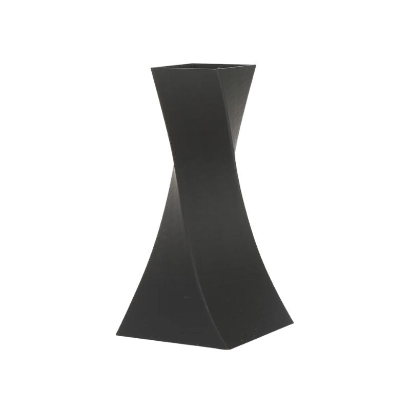 Vase Géométrique Noir 3D