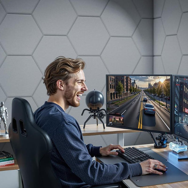 Panneau Mural Acoustique Hexagonal Auto Adhésif