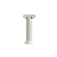 Vase Grec en Colonne Romaine Blanche pour Fleurs