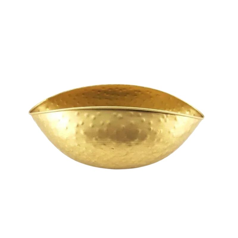 Vase en Métal Doré de Grande Taille