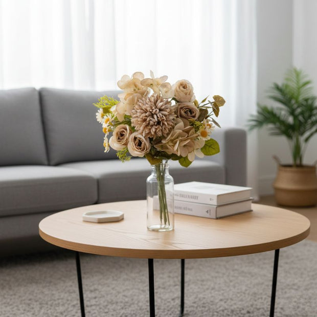 Fleur Artificielle Beige Avec Arrangement Floral Chic