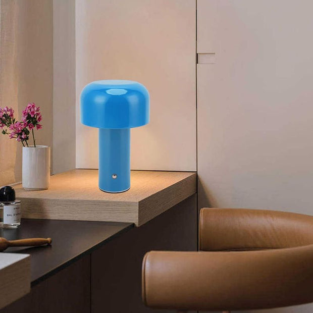 Lampe Champignon Bleue Contemporaine
