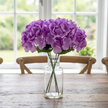 Fleur Artificielle Violet Hortensia Avec Pétales Souples