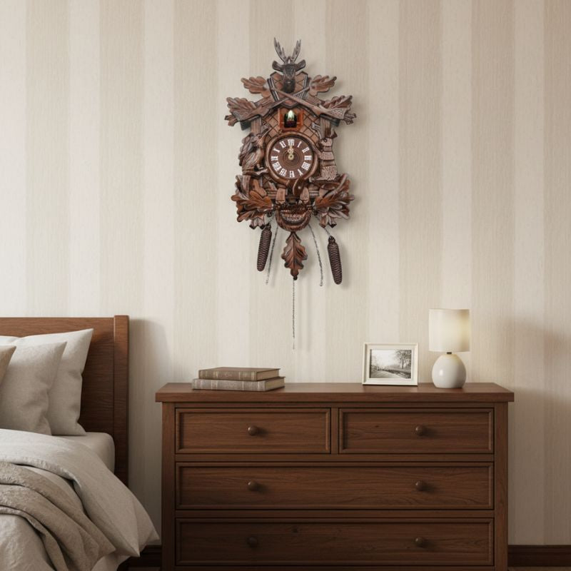 Horloge Coucou En Bois Style Forêt