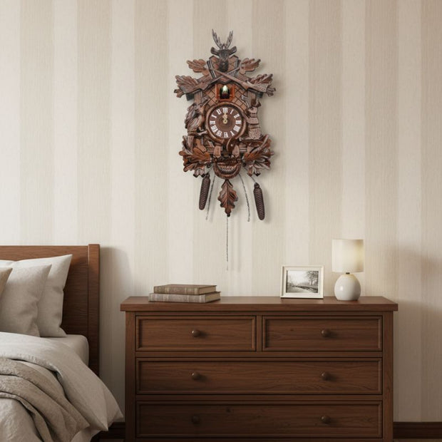 Horloge Coucou En Bois Style Forêt