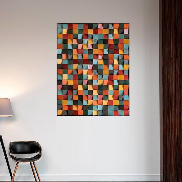 Panneau Mural Bois Avec Décoration Murale 3D