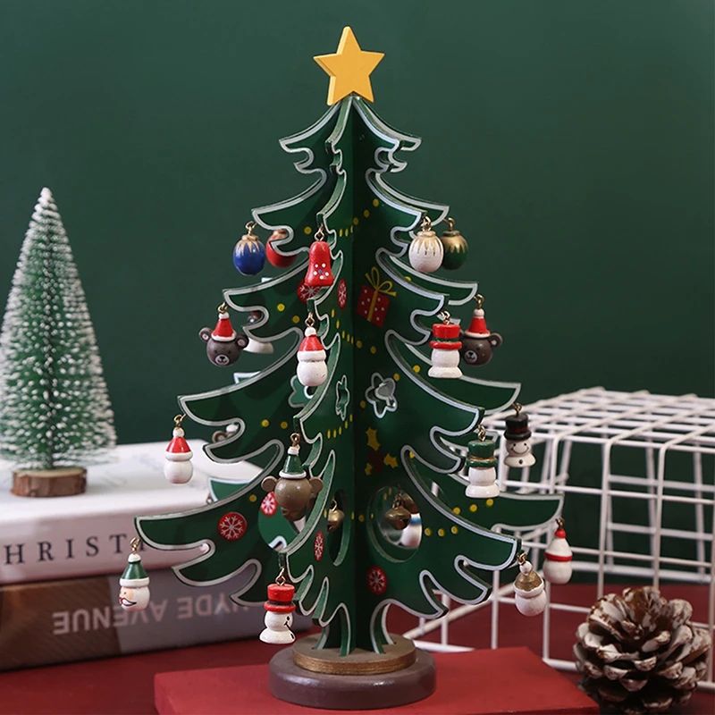 Sapin en Bois Décoratif pour Noël