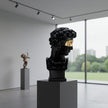 Sculpture Buste David Avec Masque Doré Moderne