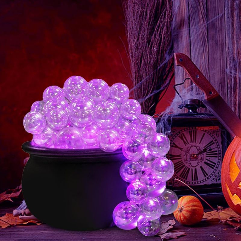 Décorations Halloween Chaudron Lumineux avec Bulles LED