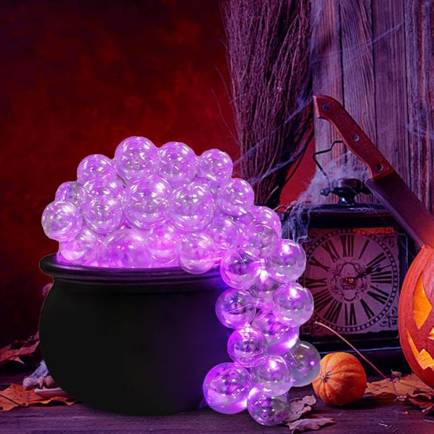 Décorations Halloween Chaudron Lumineux avec Bulles LED