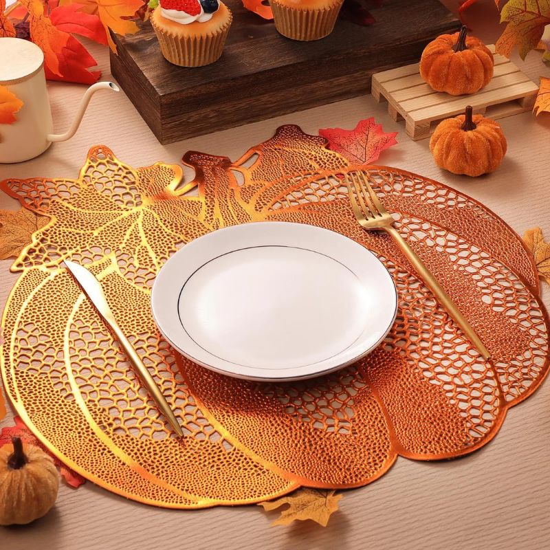 Set De Table Vinyle en Forme de Citrouille