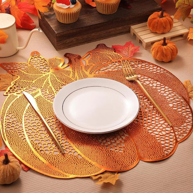 Set De Table Vinyle en Forme de Citrouille