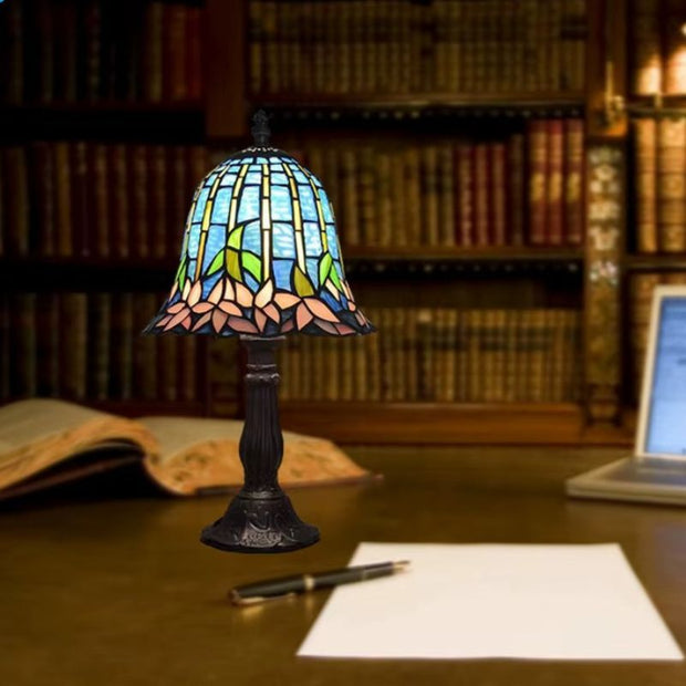 Lampe Champignon Tiffany En Verre Coloré Style Vintage