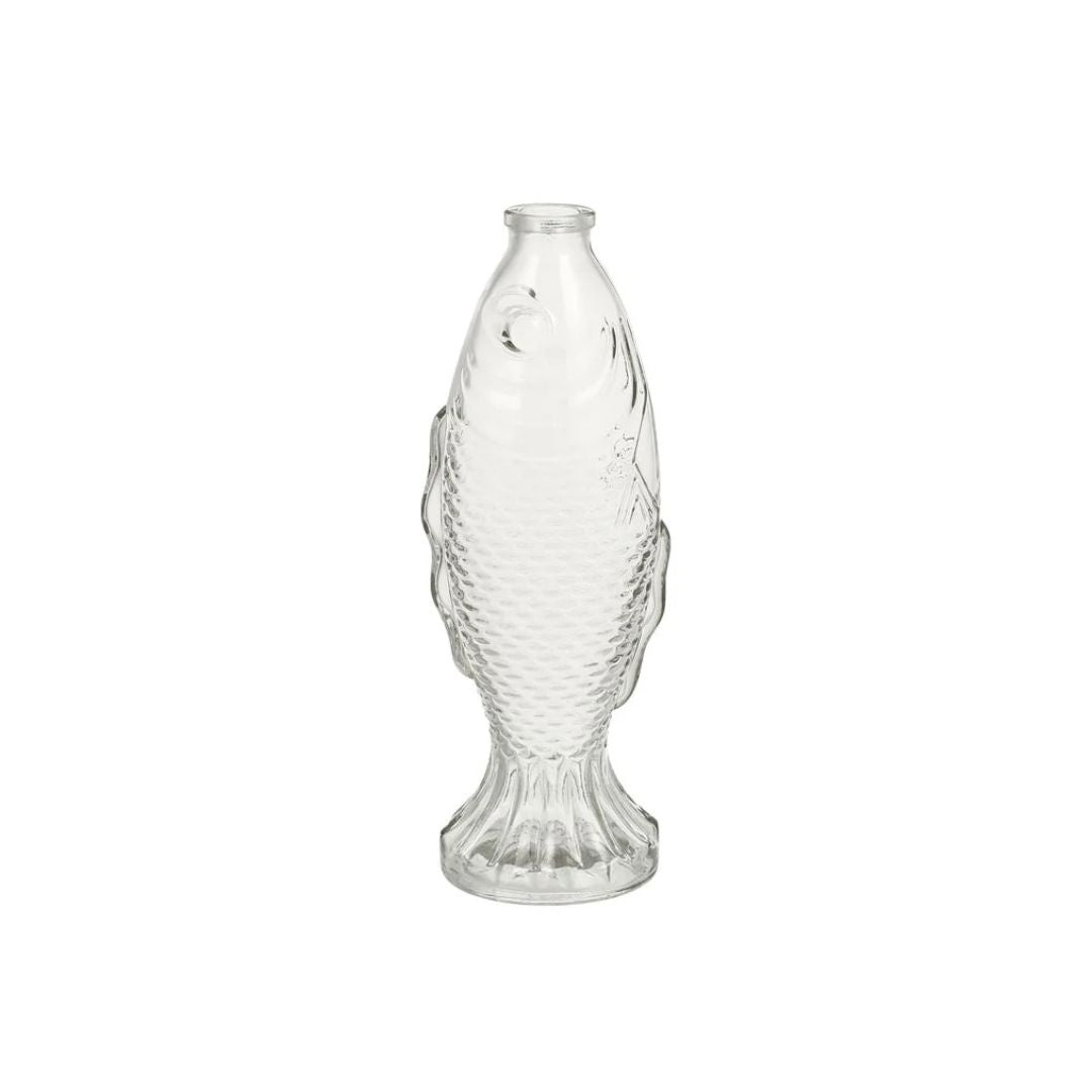 Vase Poisson en Verre Transparent pour Fleurs