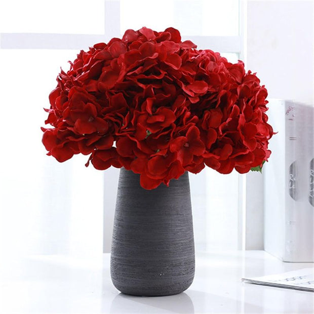 Fleur Artificielle Rouge Style Hortensia