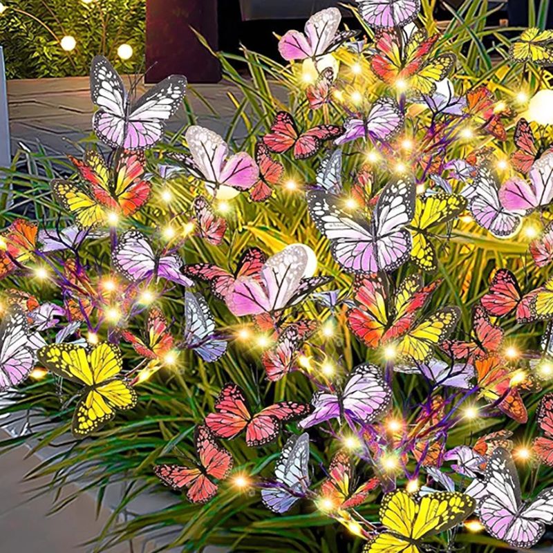 Éclairages Solaires de Jardin Papillons Fantaisie