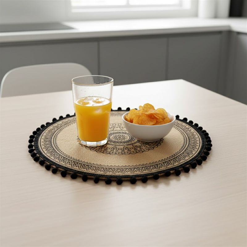 Set De Table En Lin Décoratif Style Bohème