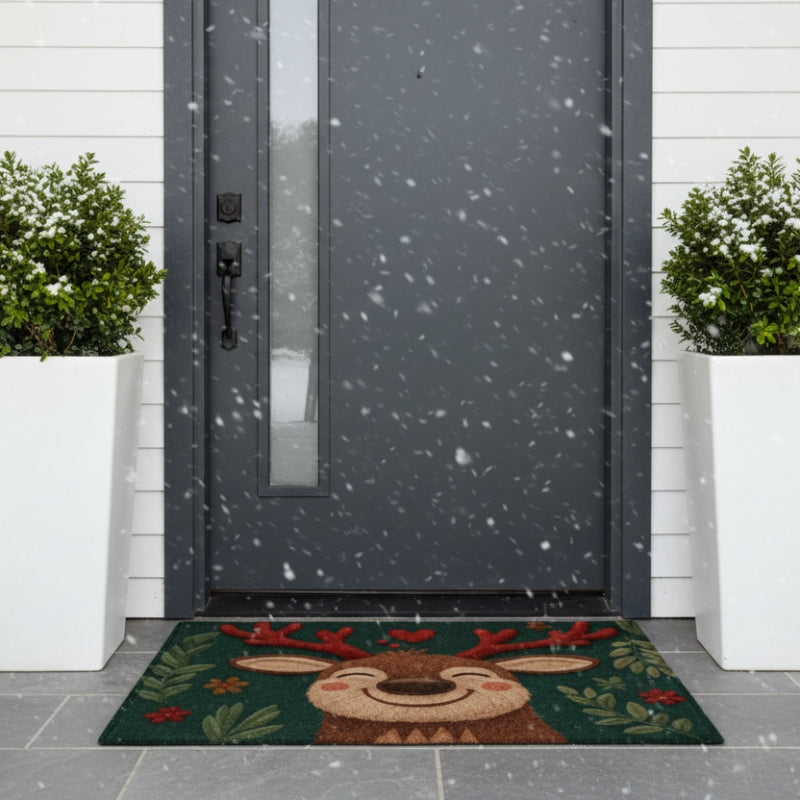 Décorations de Noël Tapis Renne Souriant