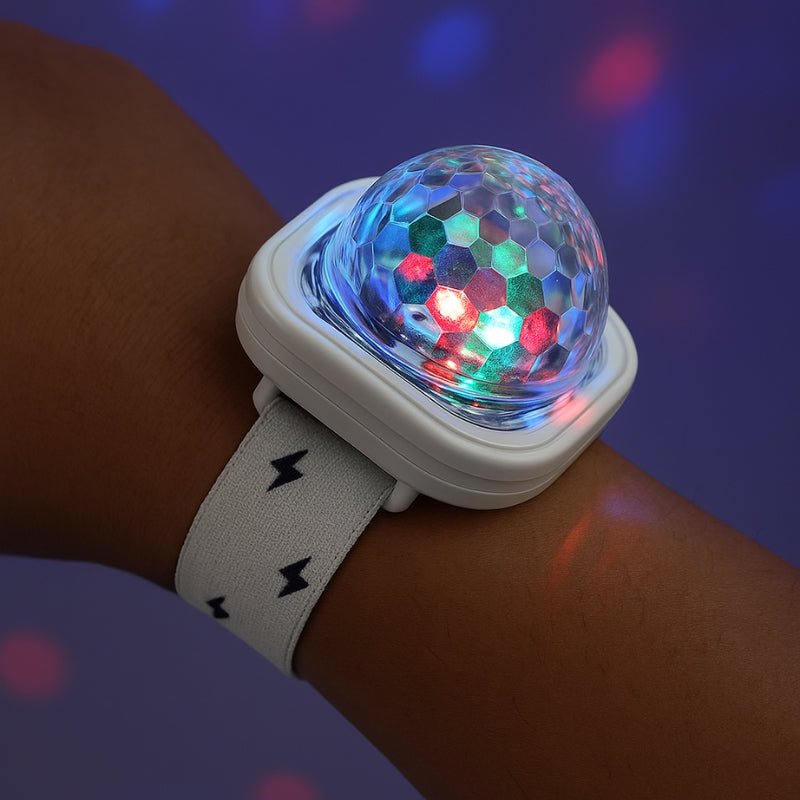 Éclairage de Soirée LED Bracelet Disco avec Projection Lumineuse