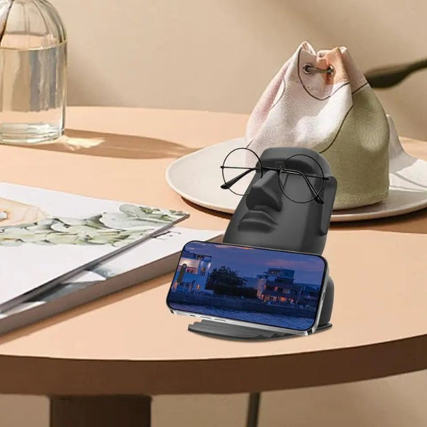 Sculpture Moai Moderne Avec Design Minimaliste Contemporain