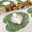 Set De Table Vinyle Feuille Tropicale Chic 4 Pièces