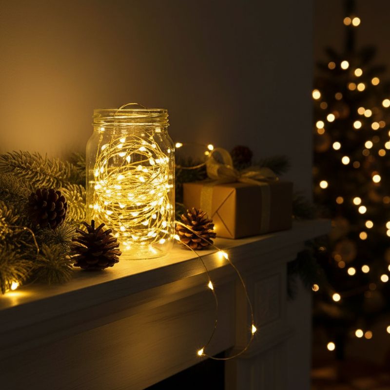 Guirlande LED Lumineuse Dégradée en Fil de Cuivre