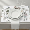 Set De Table En Lin Motif Floral Aquarelle Élégant