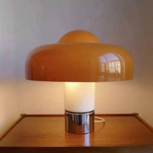 Lampe Champignon Orange Design Vintage