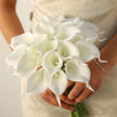 Fleur Artificielle Blanc Lys Calla En Bouquet Chic
