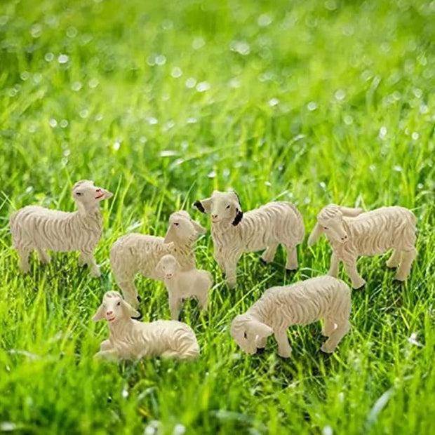 Décoration de Noël Figurines de Moutons Miniatures