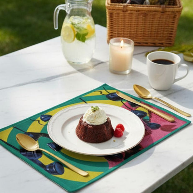 Set De Table En Lin Lavable Design Moderne Et Créatif