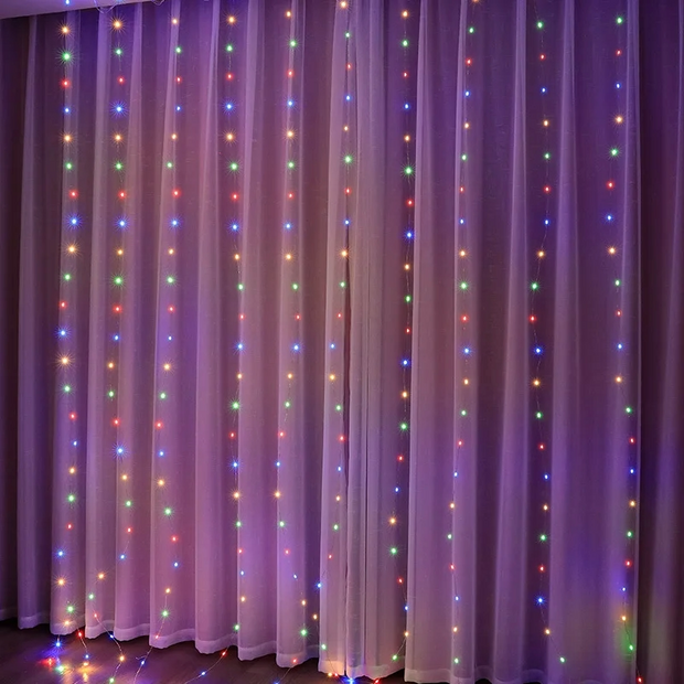 Rideaux Lumineux Guirlande LED Avec Télécommande