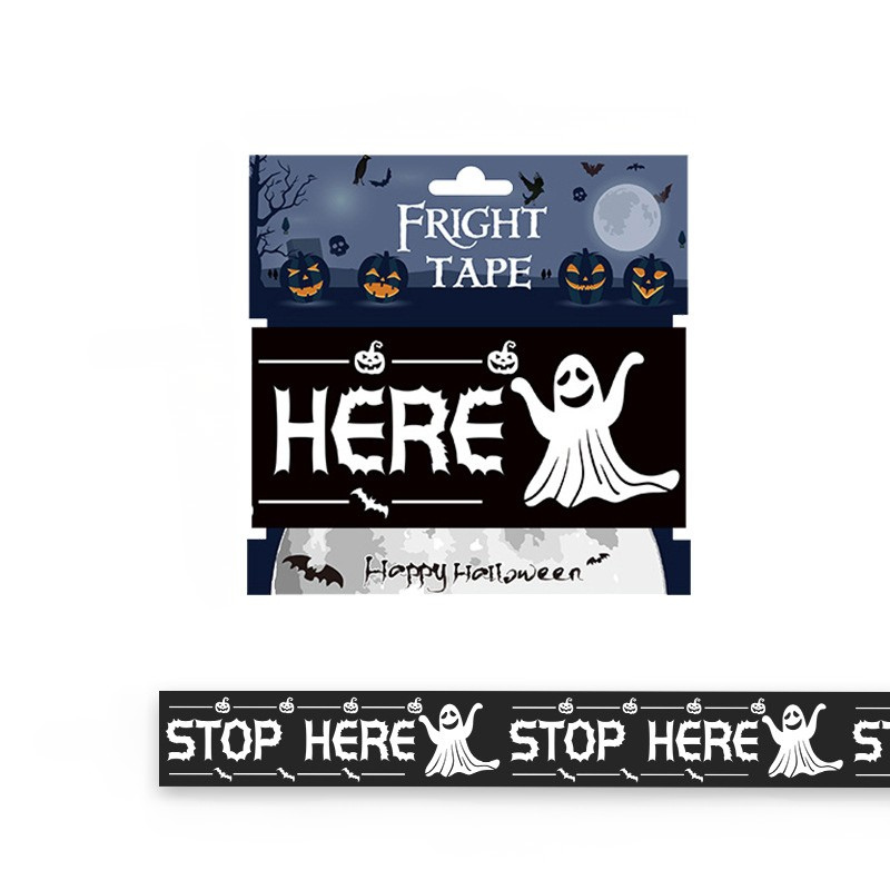 Décorations Halloween Ruban d’Avertissement Fantôme