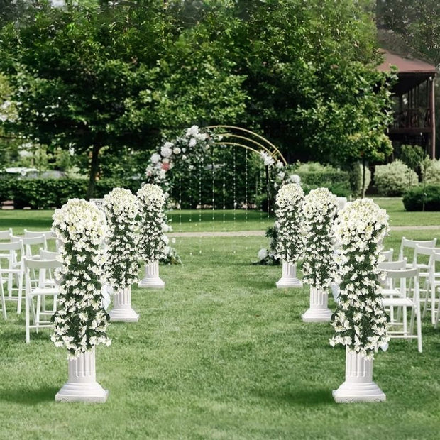 Guirlande De Fleurs Artificielles Avec Roses De Vigne Retombantes